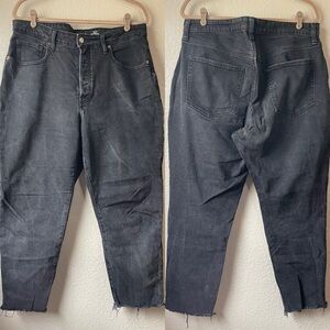 Old Navy Womens 16 High Rise Curvy OG Straight Black Denim Jeans